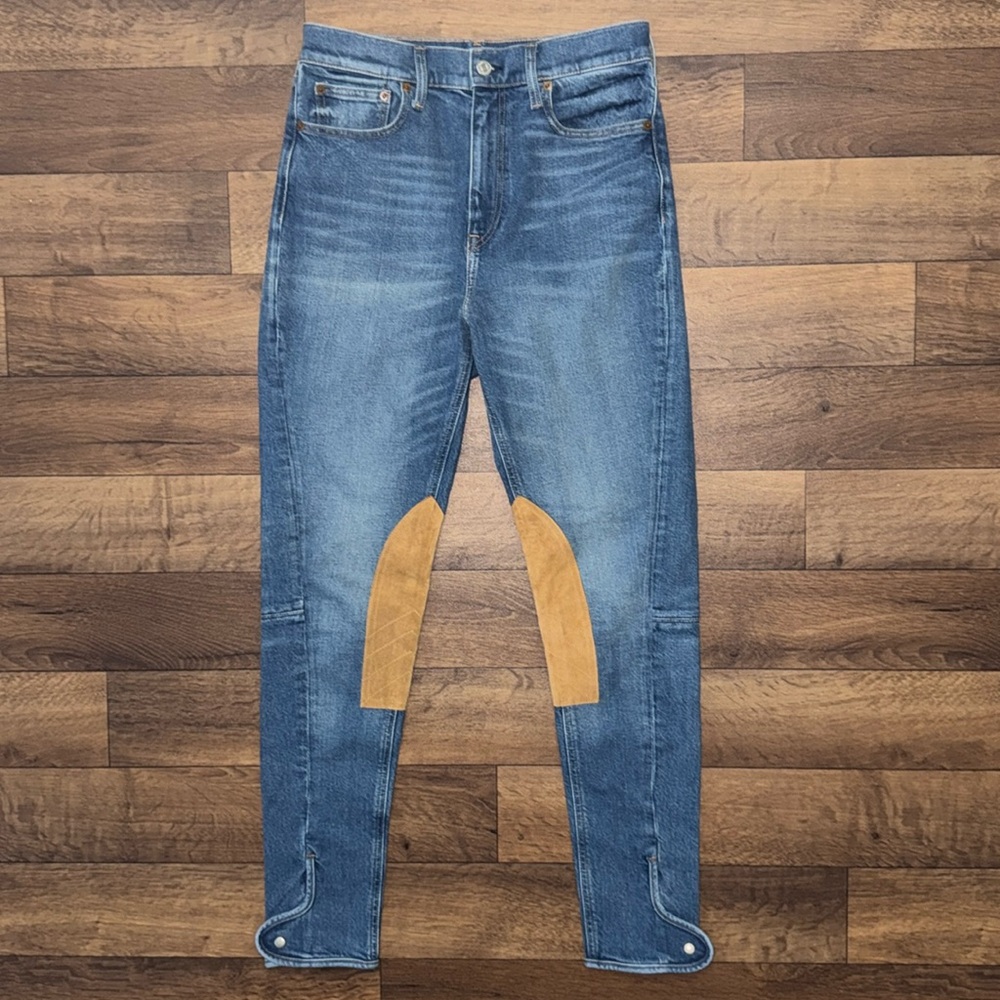 Polo Ralph Lauren Size 29R Willows Wash Riding Equestrian Jeans Suede Authentic
